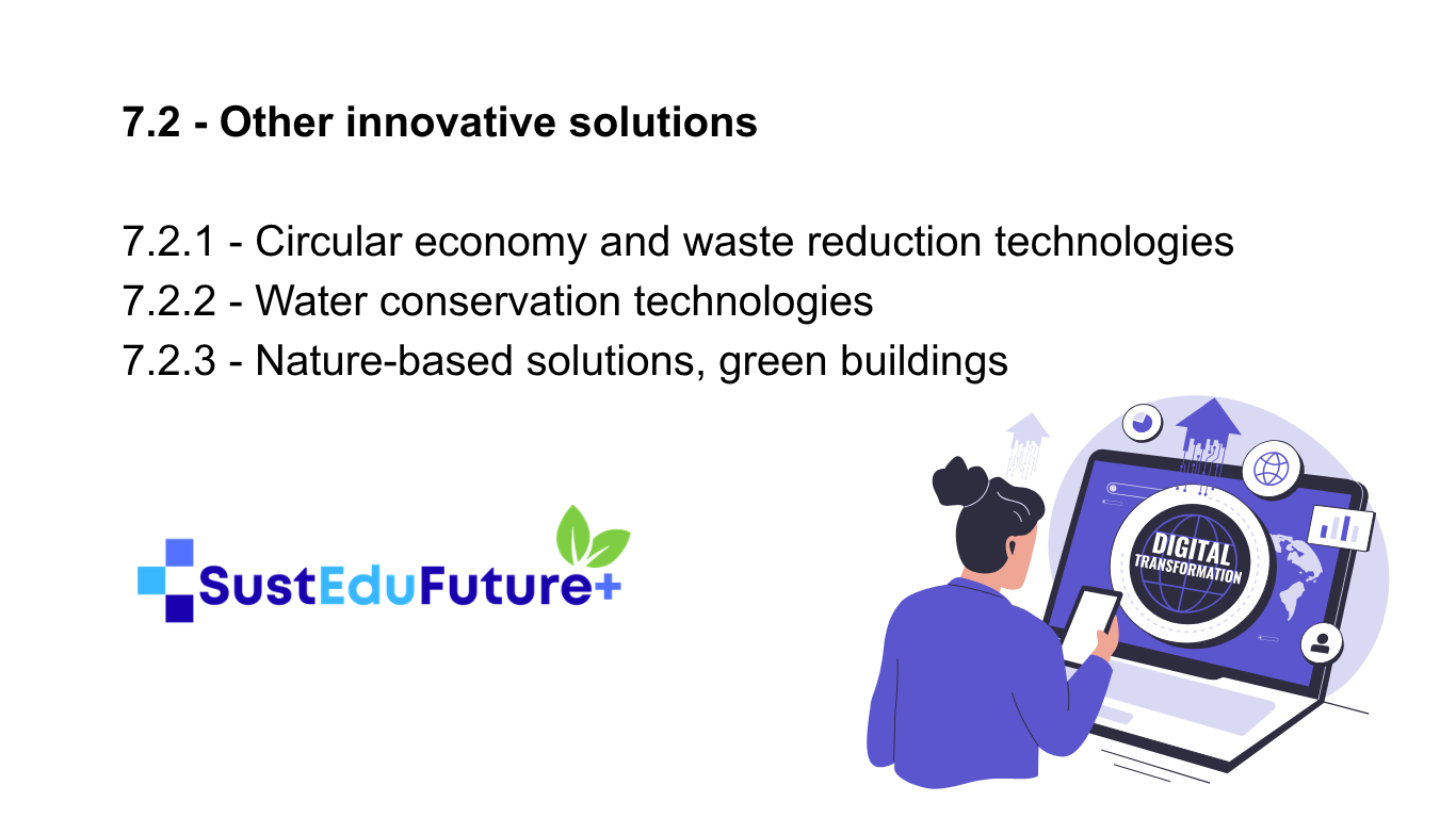 7.2 – Other innovative solutions